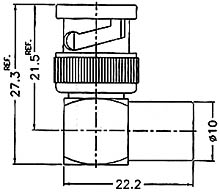 BM-L-FMEM-NT3G-50 BNC Plug To FME Plug Right　