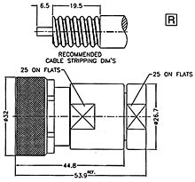 7161141A1-N NTS-1 2A-50 Str. plug- Solderless center contact