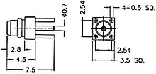 Str. plug for printed circits