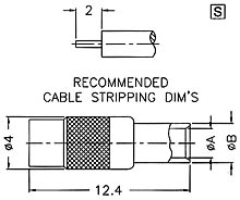 MMCX6181A1-3GT30G-.085-50 Str. Jack