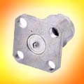 Panel mount plug receptacle-4 hole sq flange